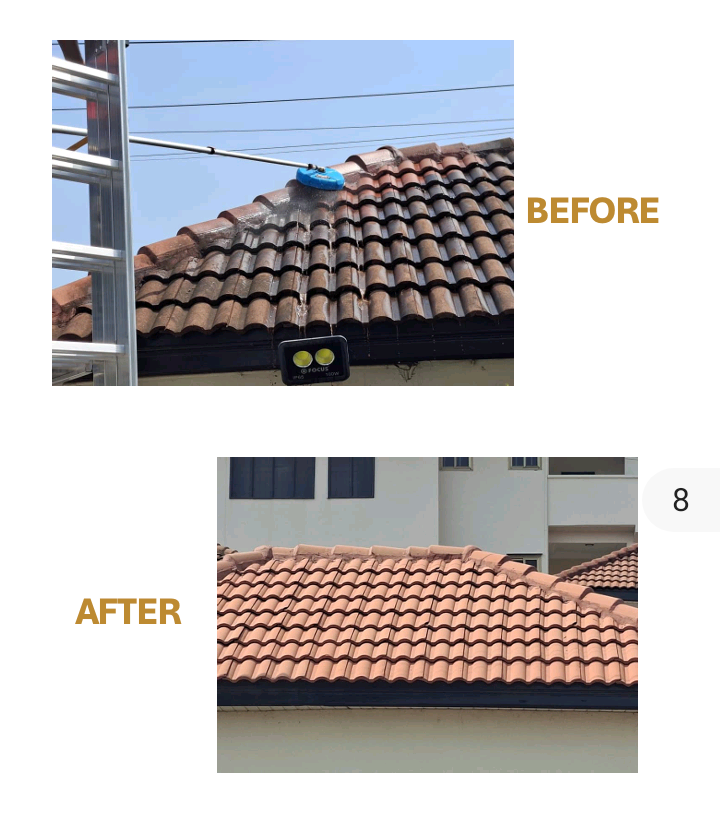 Residential roof cleaning at Dzorwulu
